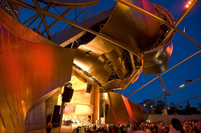 File:Grant Park Music Festival Pritzker Pavilion Red View.jpg