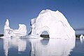 Icebergs en Sydkap, en Scoresby Sund (julio 1970)