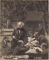 Black and white drawing of the painting (1875), Metropolitan Museum of Art, New York. This illustration was probably made to be photographed.