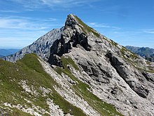 Großes Palfelhorn von der Hochwiesscharte, dahinter der Watzmann