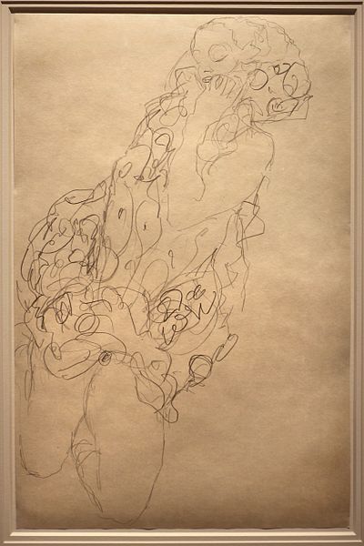 File:Gustav klimt, semi-nudo in ginocchio, studio per la sposa, 1917-18.jpg