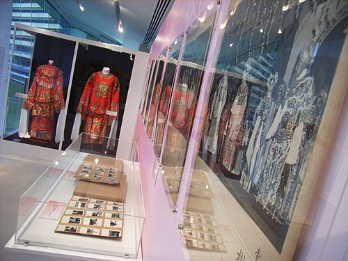 An exhibition displaying opera costumes