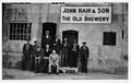 Regular customers outside brewery - 1930s