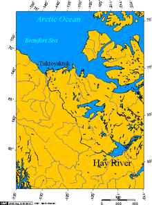 Hay River connection to the Arctic Ocean