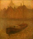 Henri Le Sidaner - Barque sur le Canal (matin).JPG