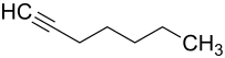 Structural formula of 1-heptyne