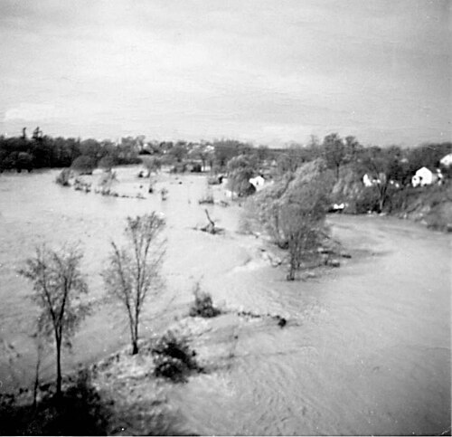 The Weston Golf Club in Toronto was left submerged after the Humber River overflowed its banks.