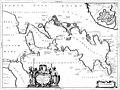 Χάρτης του Αμβρακικού κόλπου με το κάστρο της Μπούκας στην Πρέβεζα, 1691