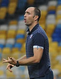 Tudor managing Hajduk Split in August 2014 Igor Tudor.jpg
