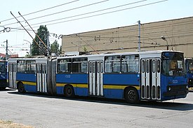 Ikarus 280.92T в депо „Искър“, София