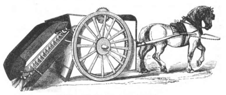 Mechanical street sweeper by Joseph Whitworth, 1846