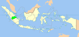 जांबीचे इंडोनेशिया देशाच्या नकाशातील स्थान
