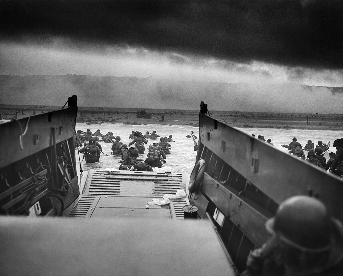 Invasion Harbor At Normandy 1945