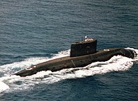 Um submarino da classe kilo a serviço iraniano.