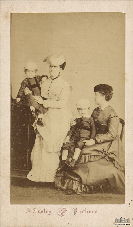 Isabelle du Brésil, sa sœur la princesse Léopoldine et ses neveux, 1866.
