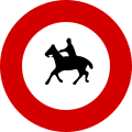 Circolazione vietata ai cavalli montati