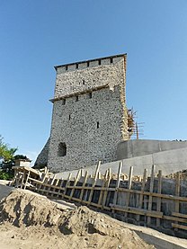 Izgradnja prilaznog puta i rampe ka Vršačkom zamku, 1. maj 2012.