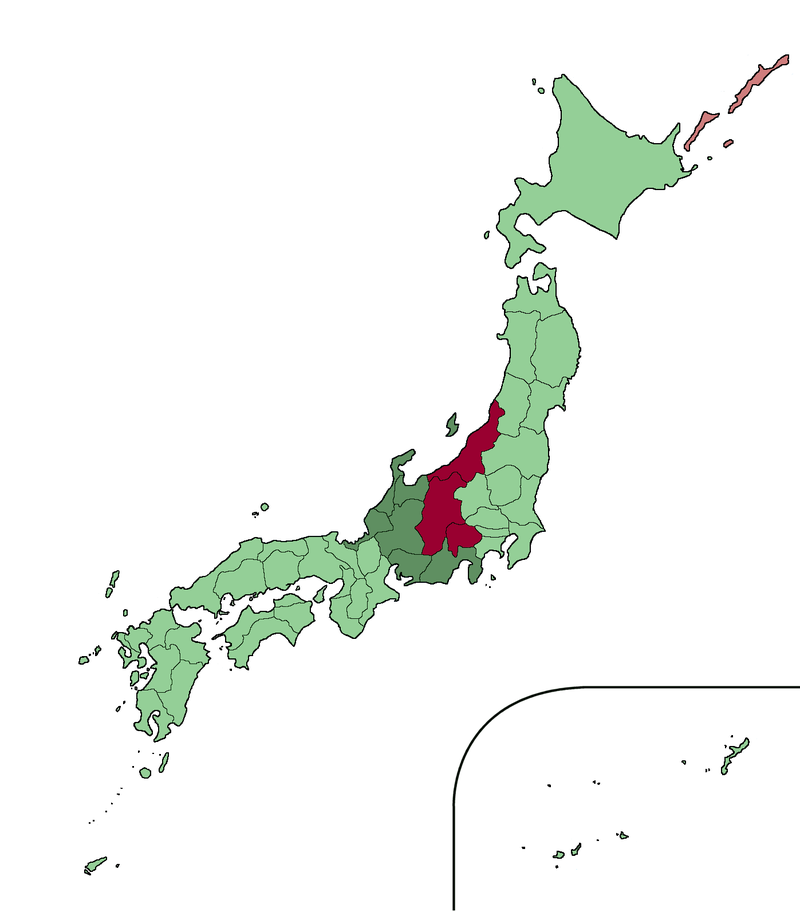 Small map. Хокурику Япония. Hokuriku на карте Японии. Район Хокурику Япония на карте. Chubu Япония.