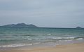 Jinoshima Island and Cape Kanenomisaki from Satsuki-matsubara Beach さつき松原海岸からの地島と金の崎（鐘ノ崎）