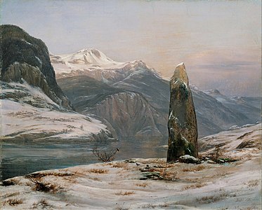 Winter at the Sognefjord by Johan Christian Dahl