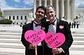 Rally for marriage equality, in front of the Supreme Court, April 2015