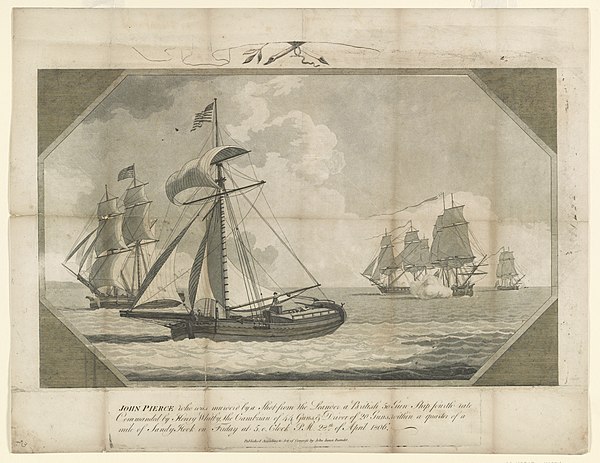 An engraving depicting the incident.