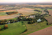 Čeština: Letecký pohled na Kačov, část Předměřic nad Jizerou English: Aerial view of Kačov, part of Předměřice nad Jizerou, Czech Republic