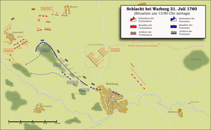 Schlacht Bei Warburg: Vorgeschichte, Verlauf der Schlacht, Folgen