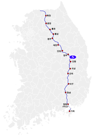 <span class="mw-page-title-main">National Route 5 (South Korea)</span> Road in South Korea