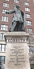 Kossuth statue in 113th Street and Riverside Drive, New York City, USA.
