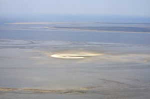 Lütje Hörn 2008 von Süden,im Hintergrund Memmert und Juist