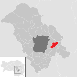 Poloha obce Laßnitzhöhe v okrese Graz-okolie (klikacia mapa)