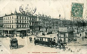 Tramway hippomobile, carrefour Lafayette