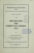 Leavitt - Protection des forêts au Canada, 1912.djvu