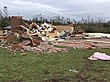خانه های تخریب شده در اثر تورنادو در آمریکا