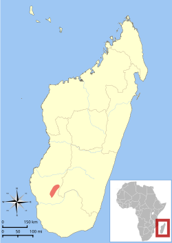 Lepilemur hubbardorum range map.svg