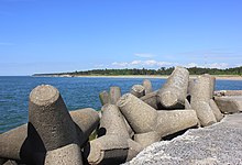 Tetrapods used to protect a seawall Liepaja Karosta falochron polnocny 2.jpg