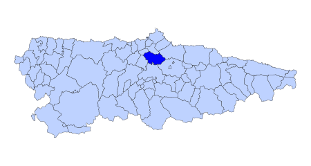 Llanera Asturies map