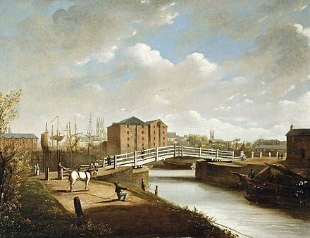 Llanthony Bridge, Gloucester by Edward Smith, n.d. Oil on canvas, Museum of Gloucester. Llanthony Bridge, Gloucester.jpg