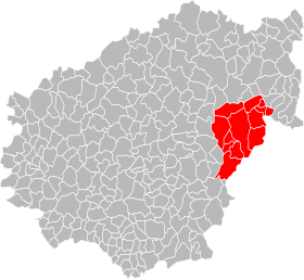 Ubicación de la Comunidad de municipios de las Gargantas de la Haute Dordogne