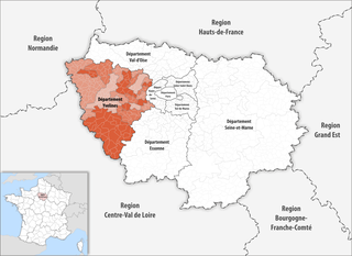 Location of the Yvelines