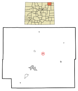 Logan County Colorado Incorporated and Unincorporated areas Iliff Highlighted.svg