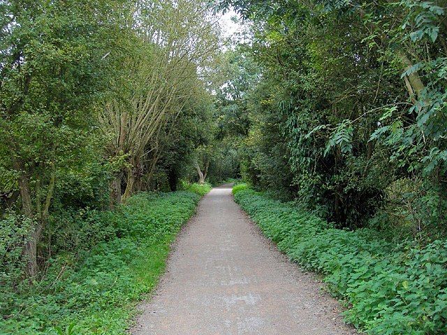 Former trackbed of the railway south of Swindon