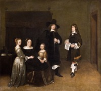 Målning. Familjebild. Gerard ter Borch - Hallwylska museet - 86722.tif