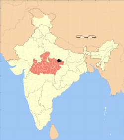 Madhya Pradesh district location map Rewa