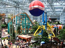 Indoor amusement park at the center of the Mall of America in Bloomington, Minnesota, the largest shopping mall in the United States Mall of America-2005-05-29.jpg