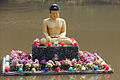 Amitabha Buddha enshrined in Yongcheon Pond at Manbulsa. Manbulsa (Ten Thousand Buddhas Temple), in the Manbul Mountains, is a Buddhist Temple that has considerably more than Ten Thousand Buddhas represented throughout this new sprawling temple complex.