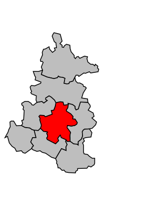 Kanton na mapě arrondissementu Louhans