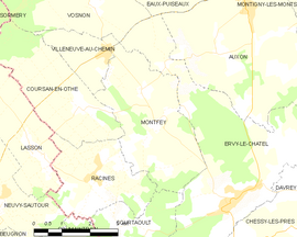Mapa obce Montfey