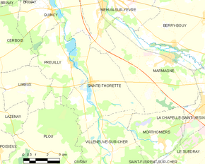 Poziția localității Sainte-Thorette